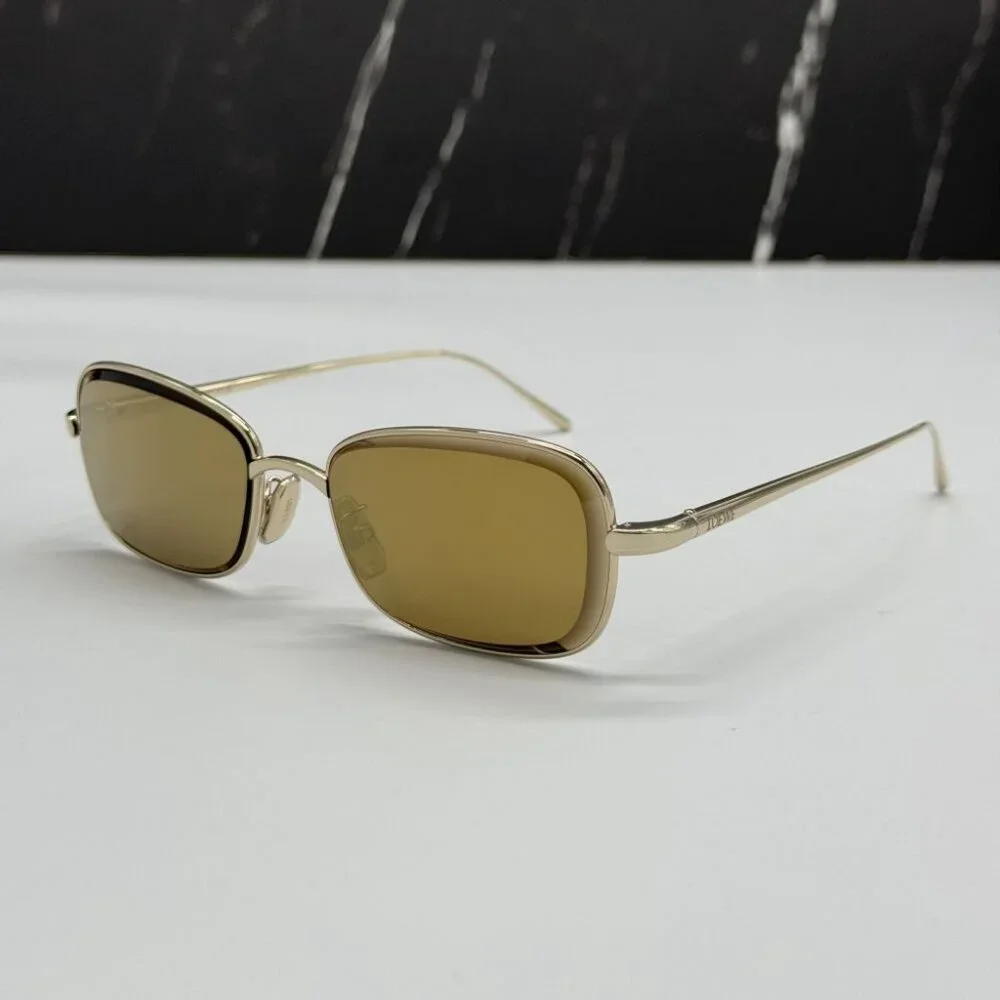 NEW LOEWE LW40159U 32G SUNGLASSES UNISEX GOLD OVAL EYEWEAR